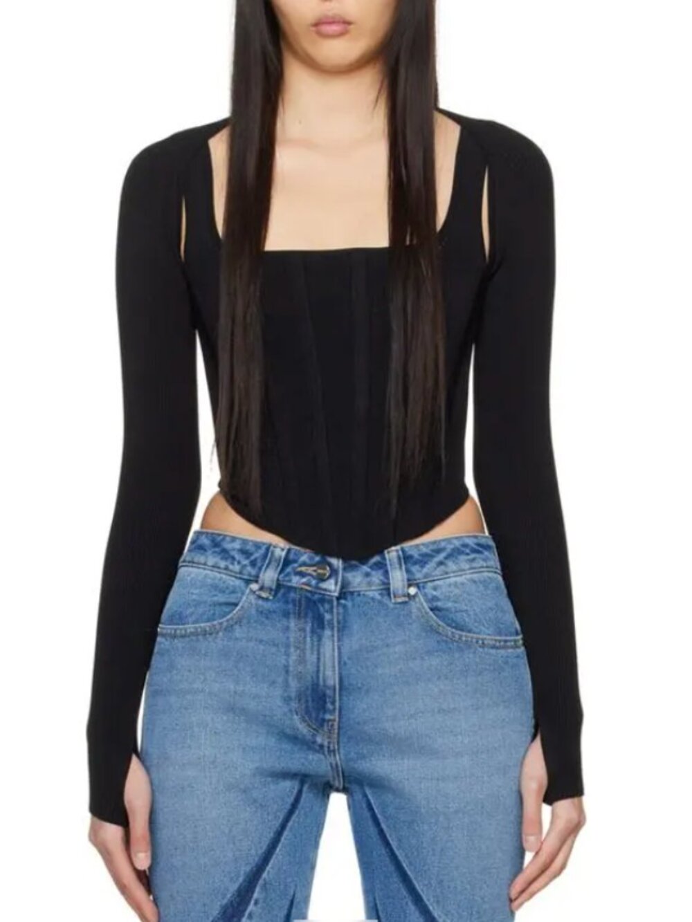 Dion Lee Black Bolero Tank Top